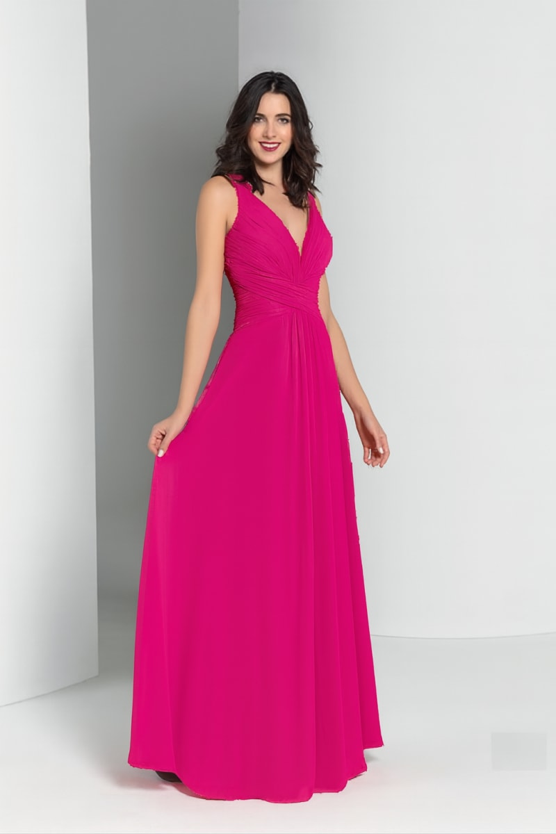 Julia — robe longue glamour cache-cœur plissé découpes drapées