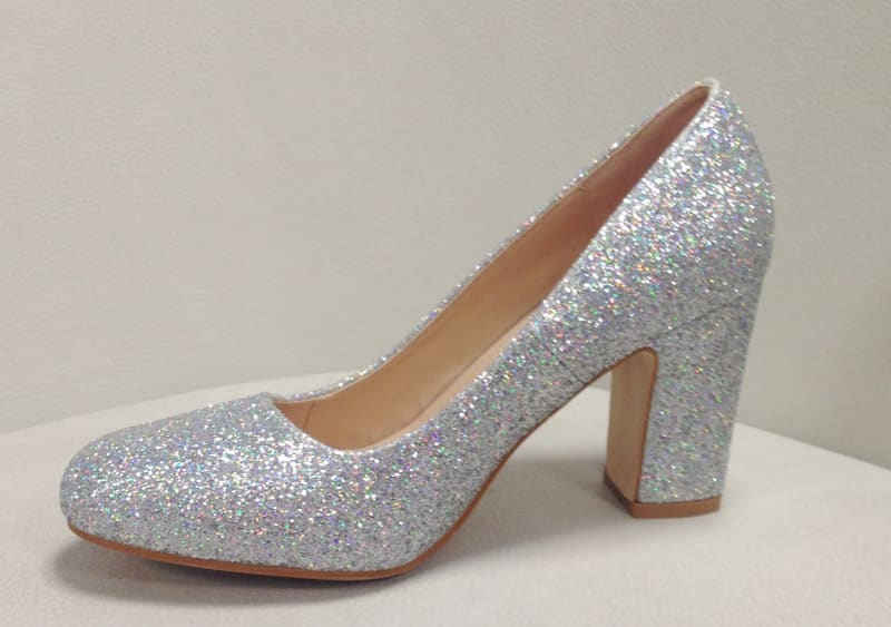 Anathilde — escarpins pailletés talon carré 8 cm