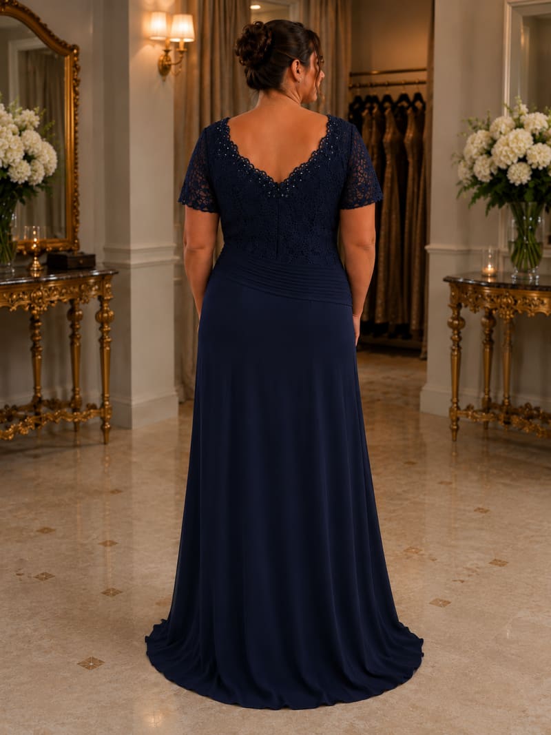 Callie — robe longue dentelle et strass jupe mousseline