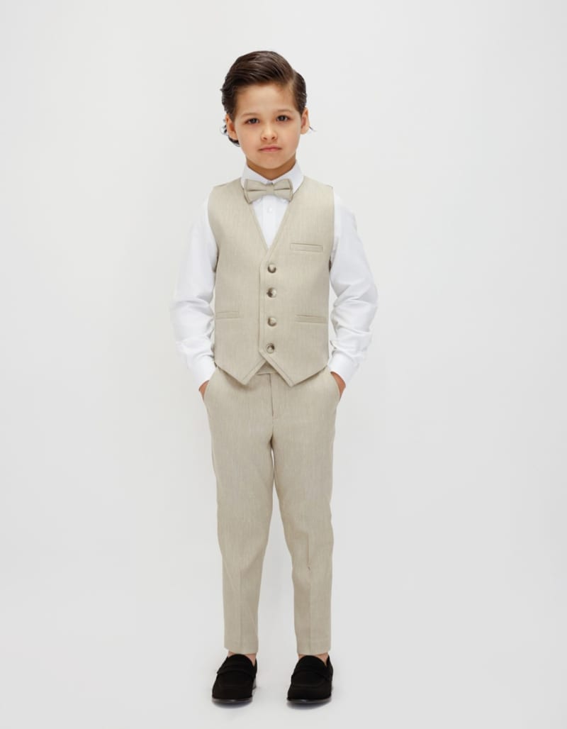 Ensemble costume Garçon Lin Gilet et pantalon