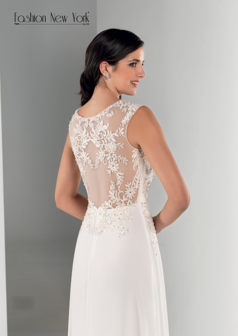 Aelys — robe mariée longue tulle dentelle perles strass