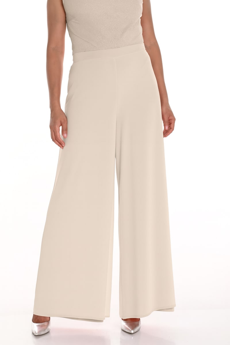 Pantalon Nikkie mousseline fluide doublé jersey