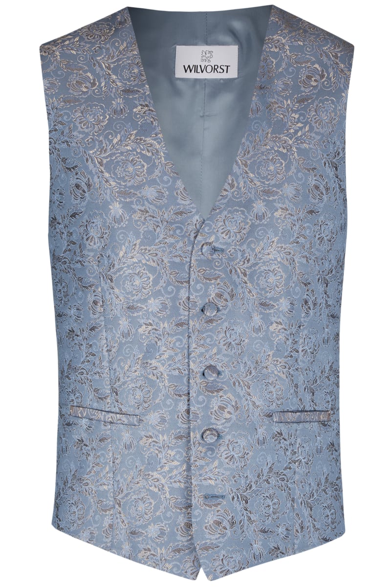 Gilet 417117/38 bleu ciel fleuri