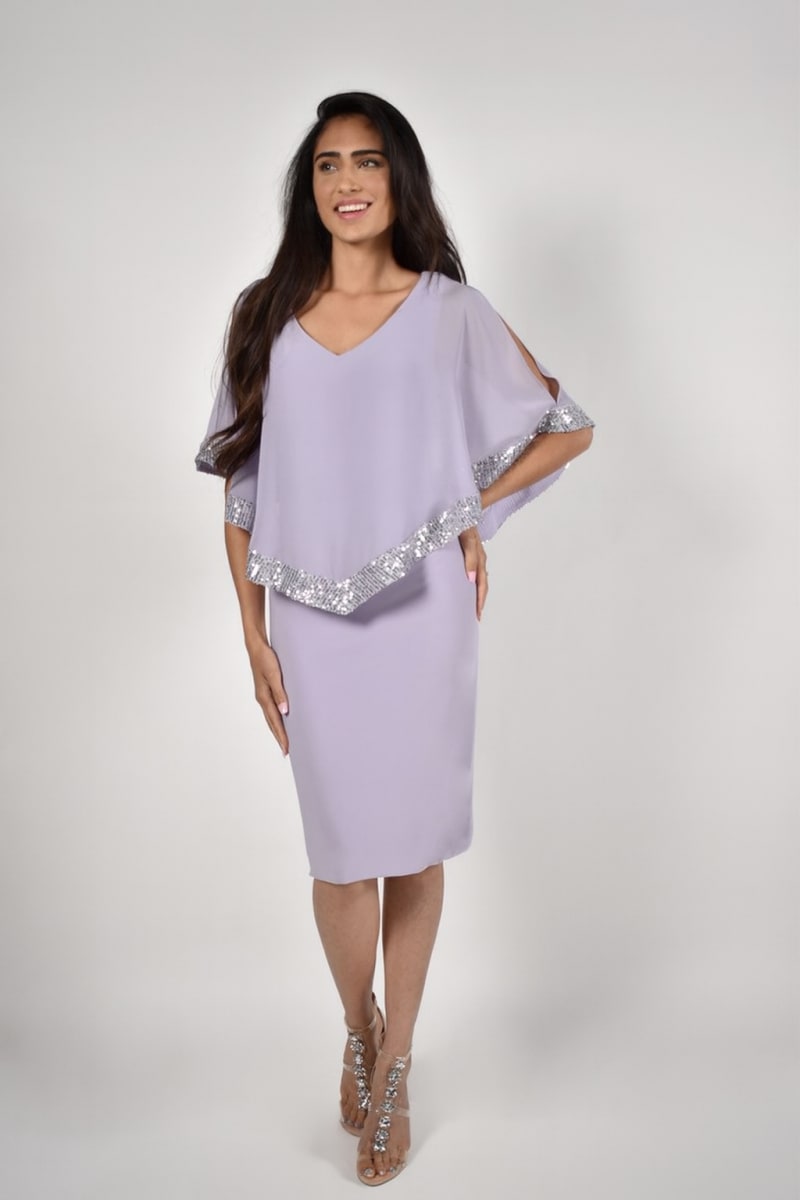 Aya — robe courte avec boléro sequins