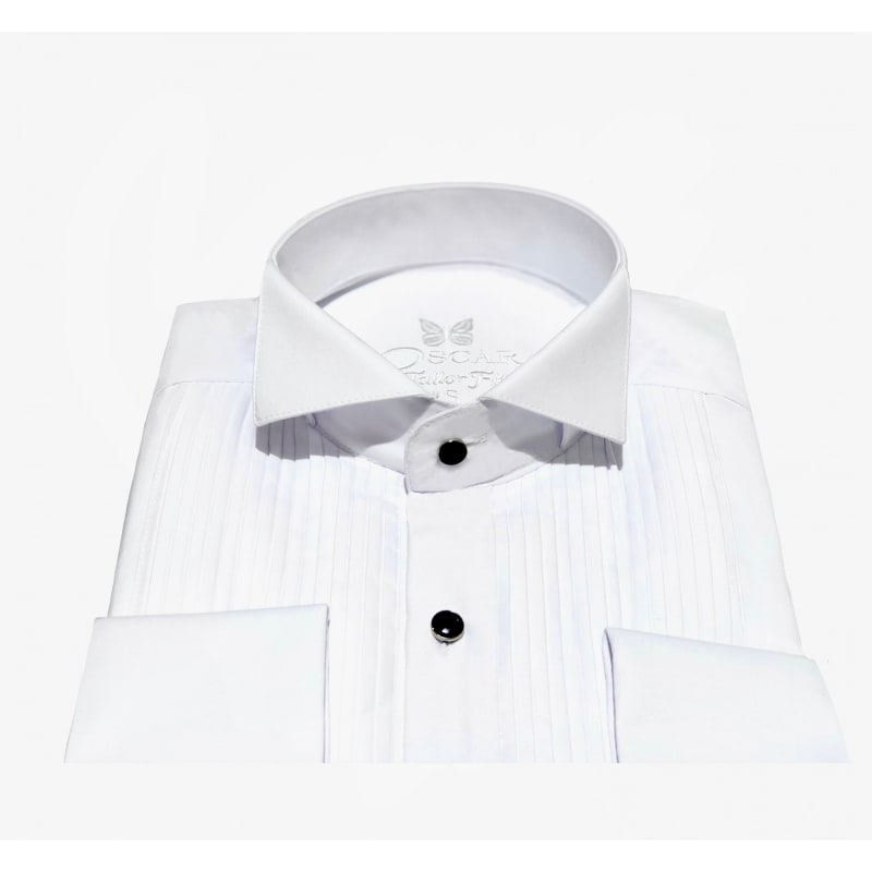 Chemise plastron col cassé 1913 blanche