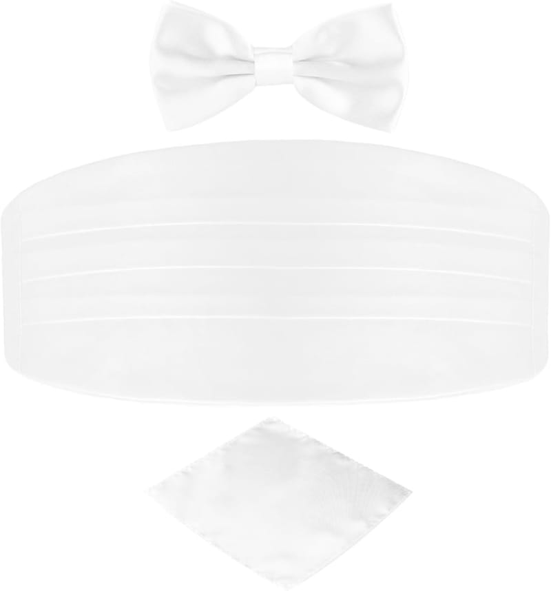 Ensemble ceinture de smoking + nœud papillon + pochette