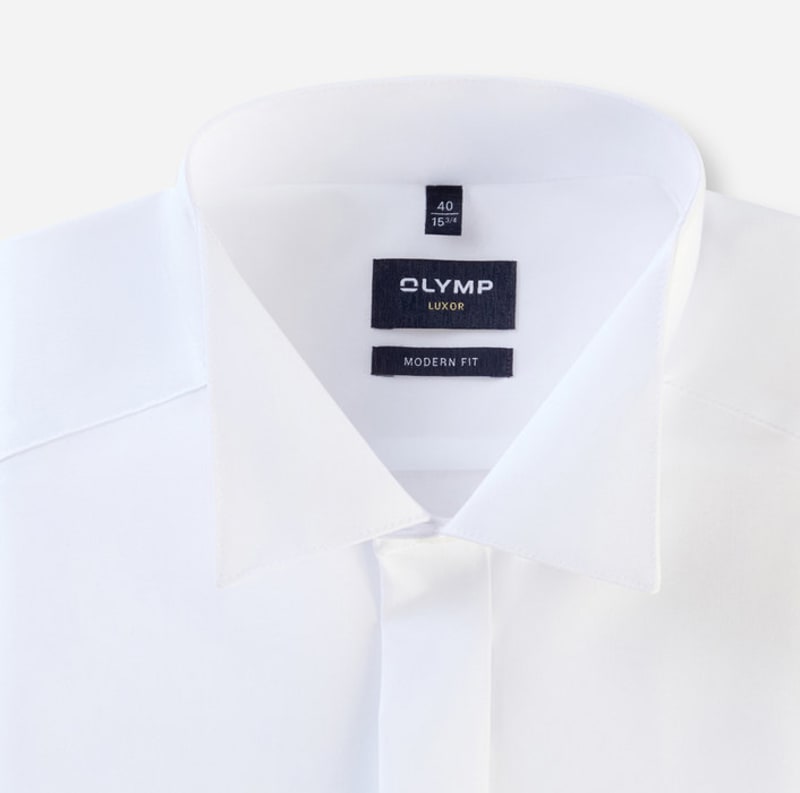 Chemise OLYMP Luxor Soirée modern fit / Blanc / Coins cassés / 03956500