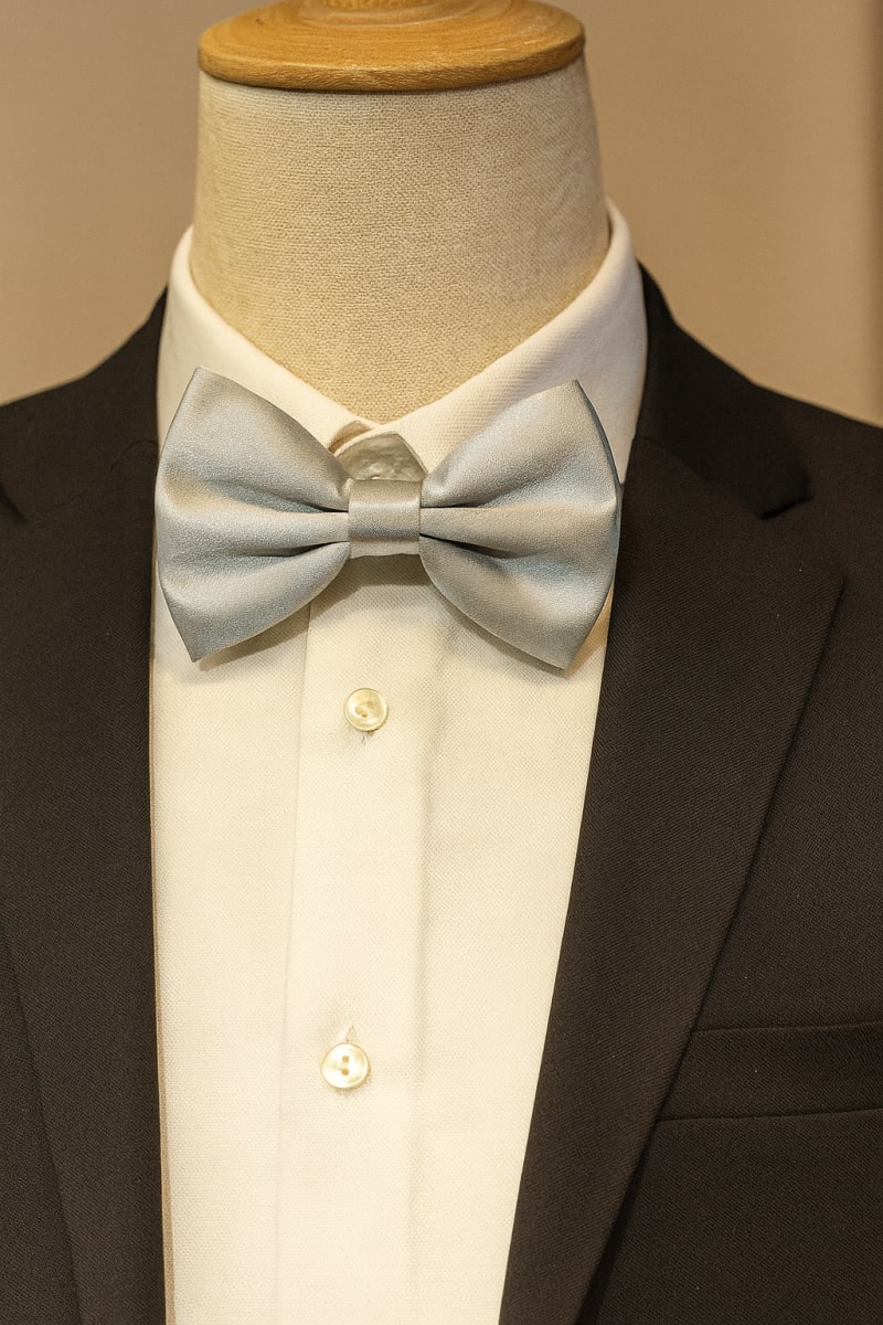 Noeud papillon gris