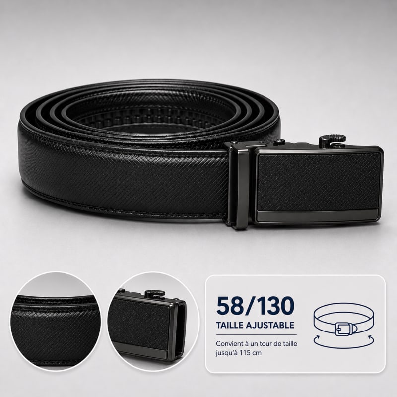 Ceinture cuir noir