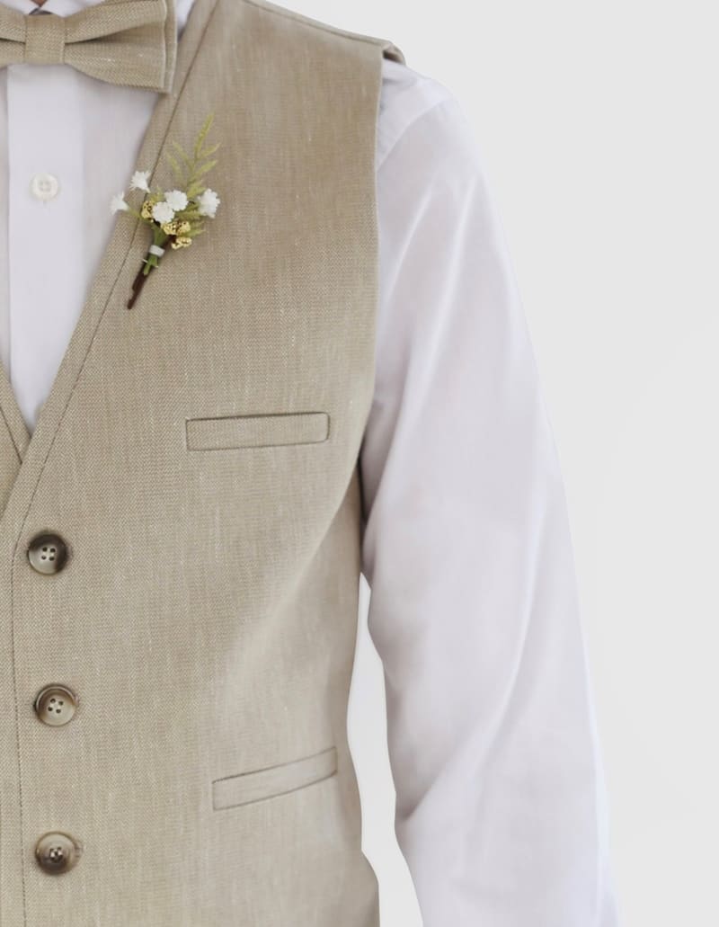 Ensemble costume Garçon Lin Gilet et pantalon