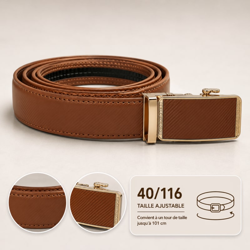 Ceinture cuir marron clair