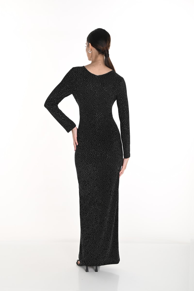 Caissy - Robe longue scintillante à manches longues