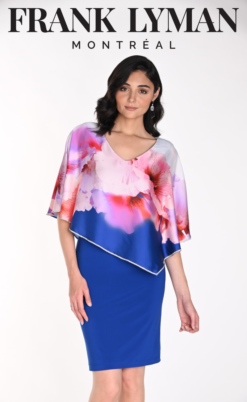 Floria — robe courte droite boléro satin strass fleurs