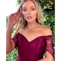Maelie — robe longue sirène bustier épaules dénudées décolleté Bardot dentelle ceinture