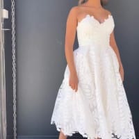 Lou — robe de mariée bustier jupe évasée dentelle ajourée
