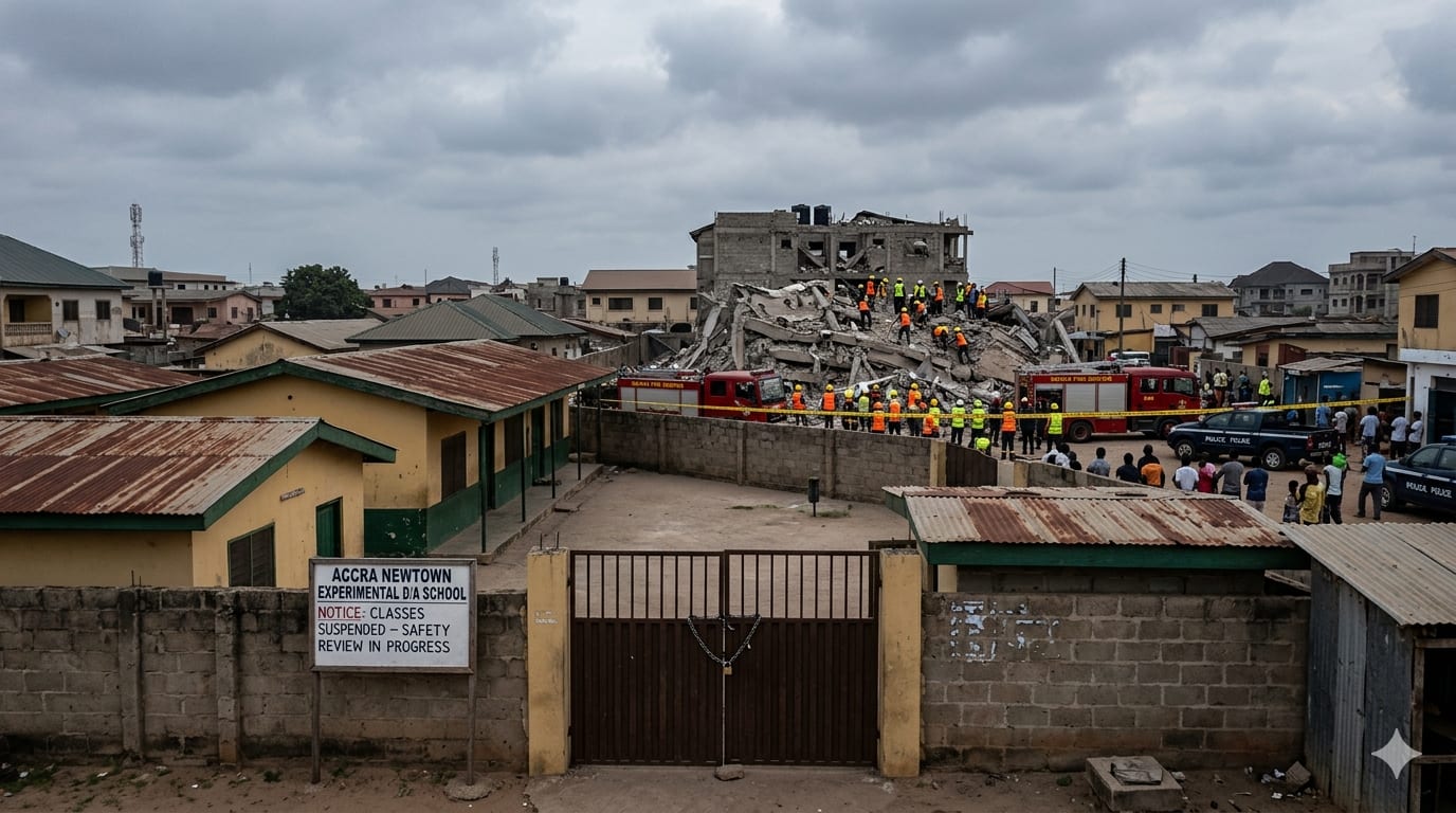 GES Suspends Classes at Accra Newtown Experimental D/A School After Deadly Building Collapse