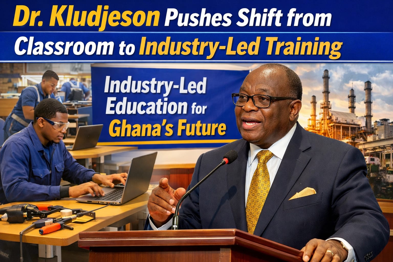 Dr. Prince Kofi Kludjeson Calls for Industry‑Led Over Classroom‑Based Education in Ghana