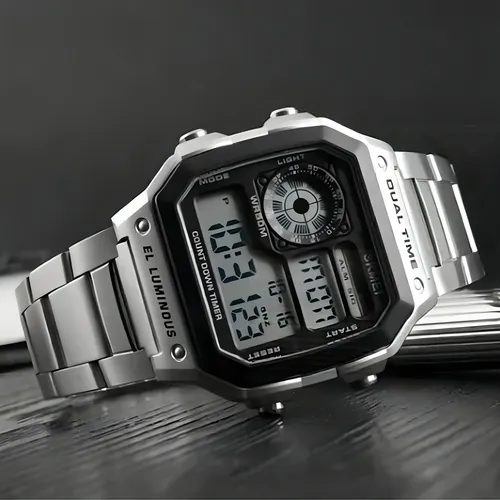 Reloj SKMEI 1335 en la muñeca para mostrar su tamaño