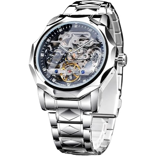 Detalle del mecanismo de esqueleto del reloj