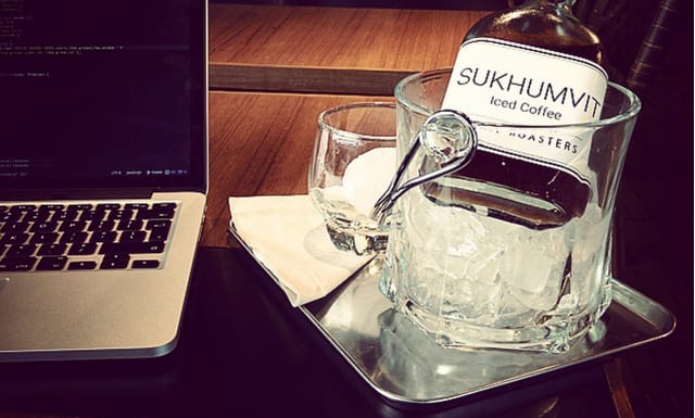 Local cafe in Bangkok -  a perfect workspace for  with one of the finest cold brews to be found.