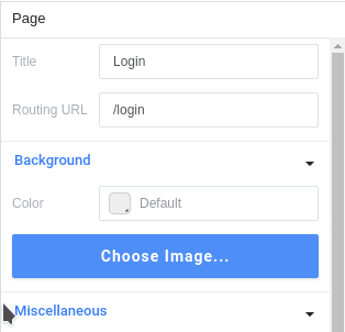 Right panel: Login page attributes