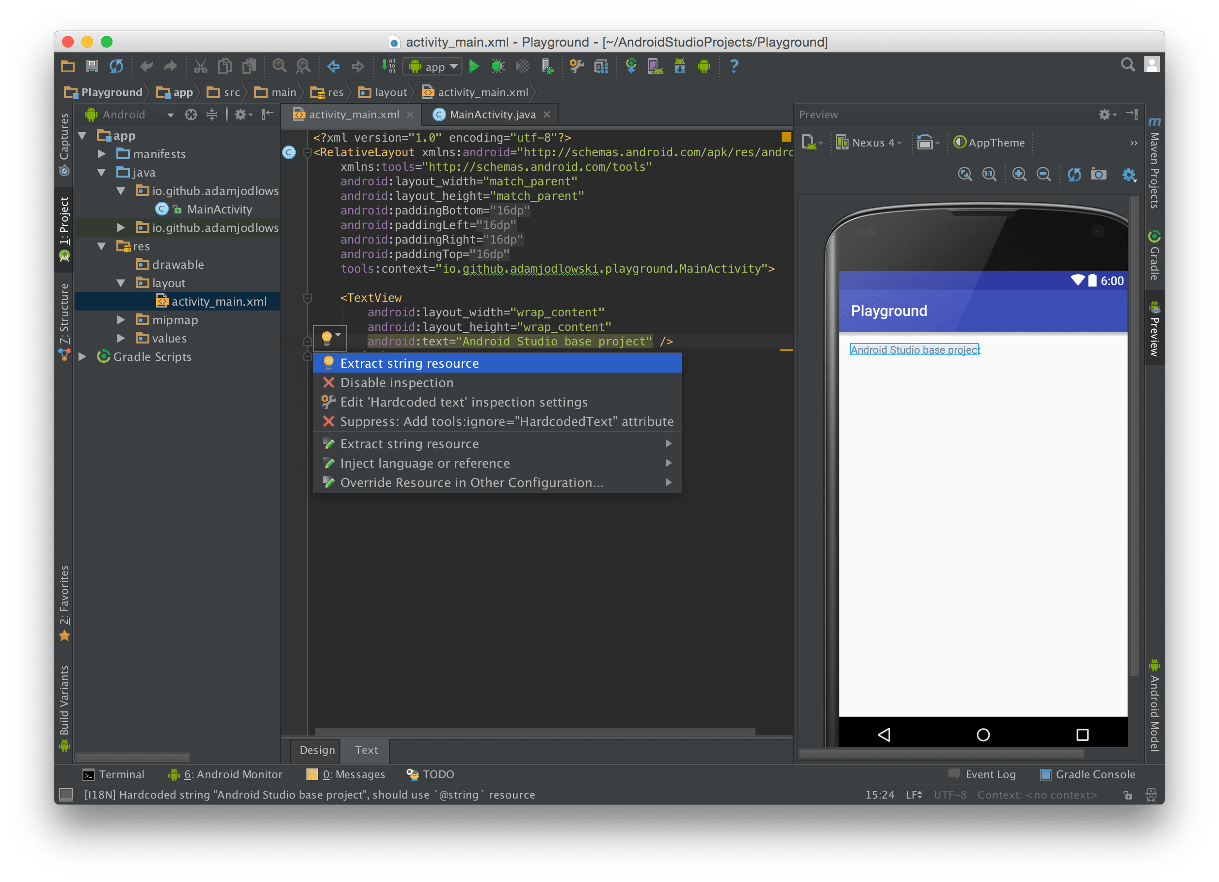 android studio linux java