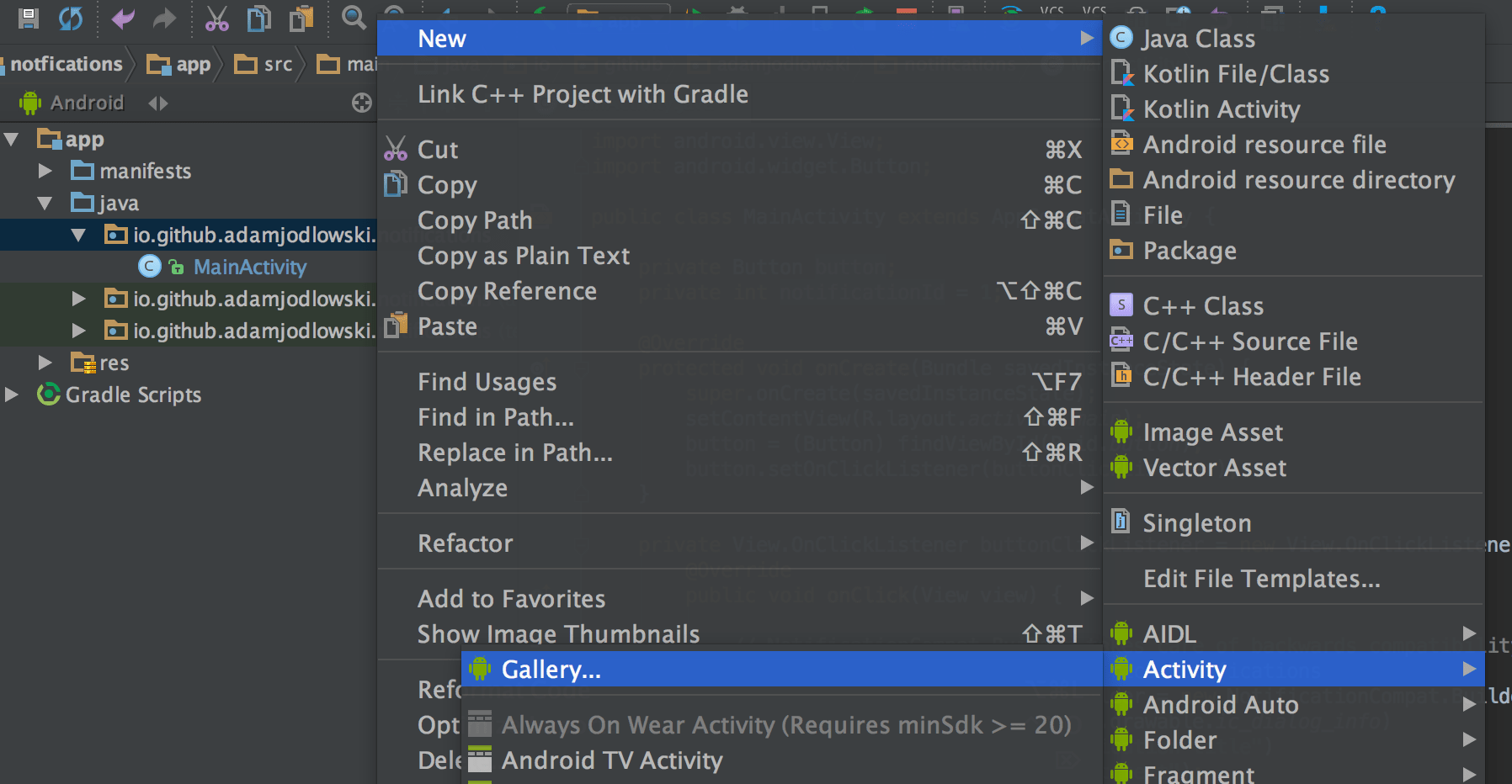 android studio intent extra