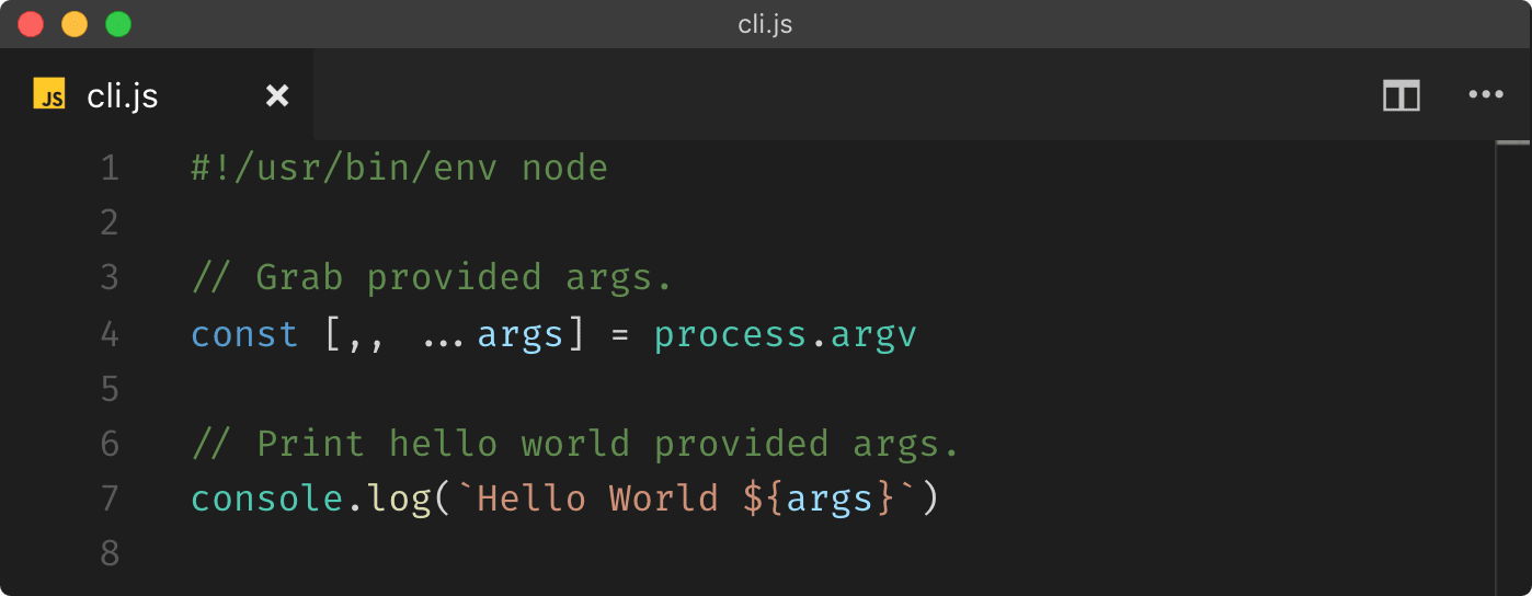 nodejs command line arguments