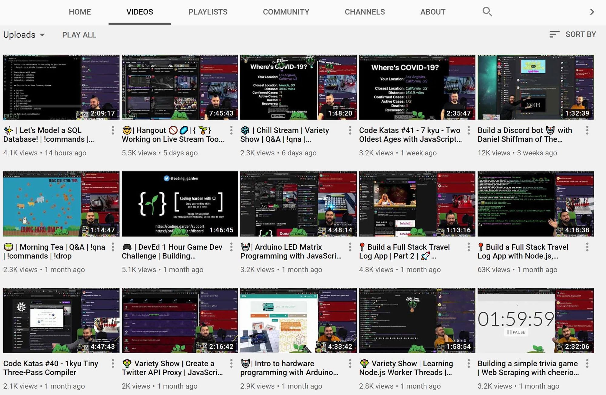 Code Streaming Channels: Programming Channels – CMAZ