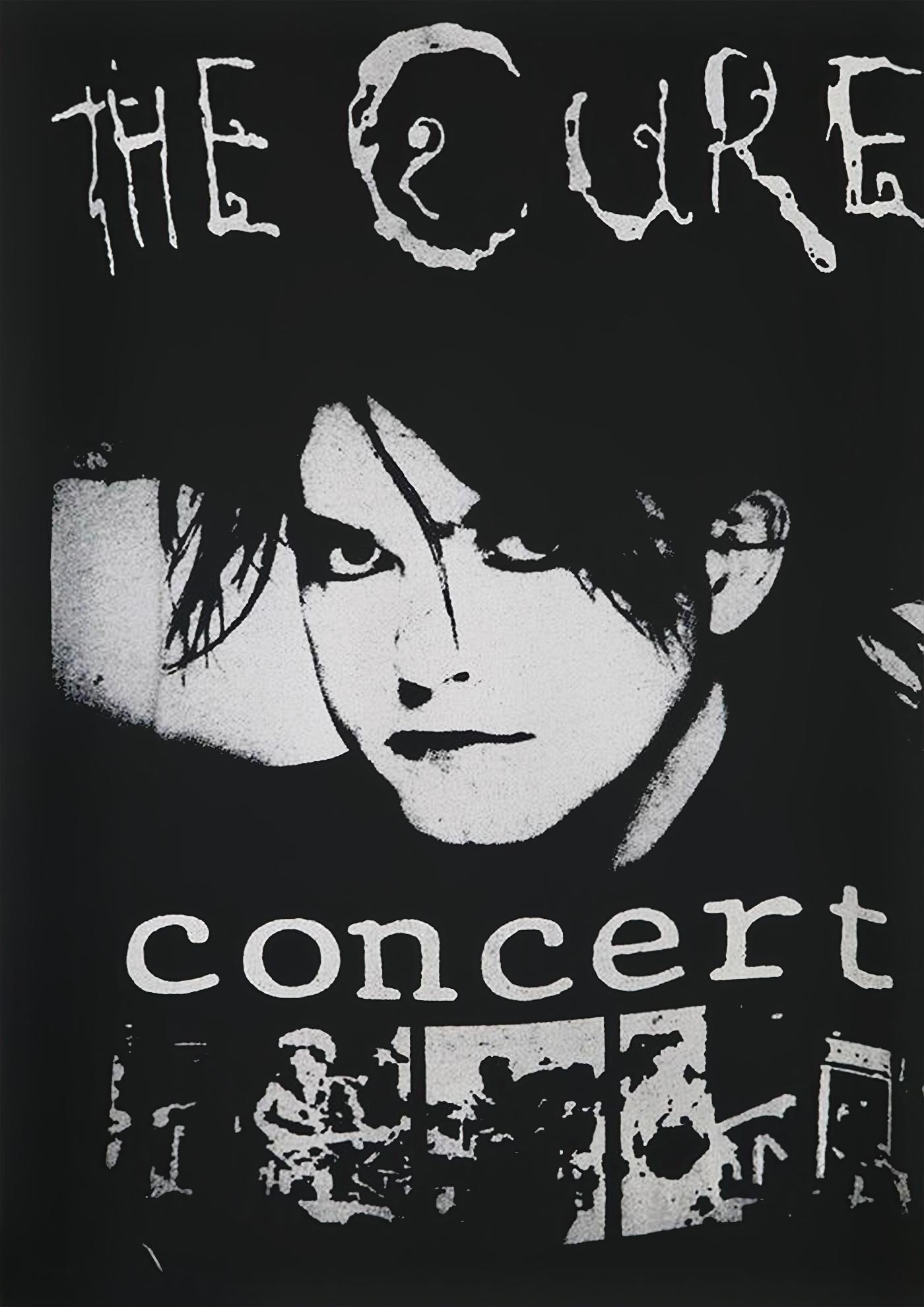 Poster de concierto The Cure Concert Poster Blanco y Negro — The Cure | Poster Cult