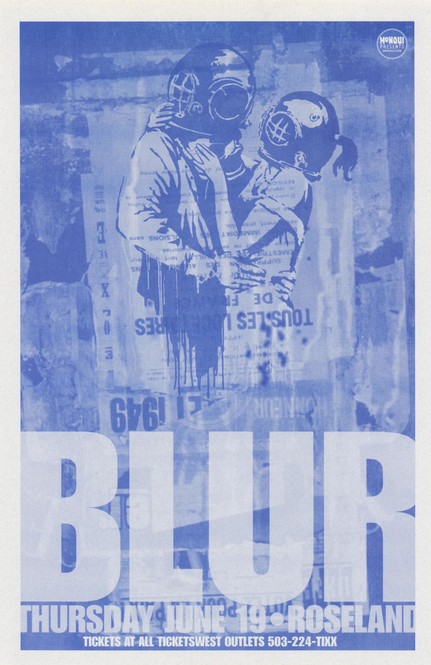 Poster de concierto Blur Roseland Ballroom Poster — Blur | Poster Cult