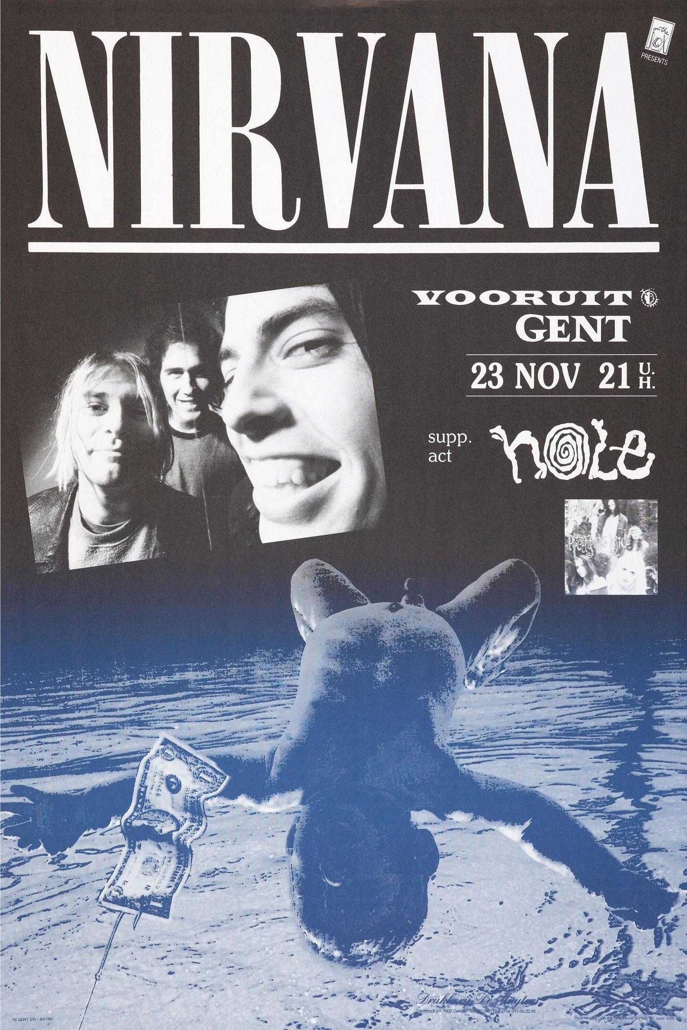 Poster de concierto Nirvana Vooruit Gent Concert Poster — Nirvana | Poster Cult