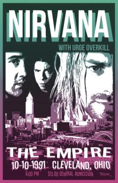 Poster Nirvana The Empire Cleveland Concert Poster | Poster Cult