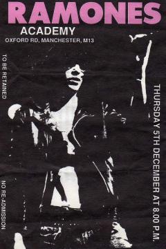 Poster Ramones Manchester Academy Live Concert Poster (look arrugado) | Poster Cult