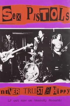Poster Póster en vivo de Sex Pistols Never Trust a Hippy | Poster Cult