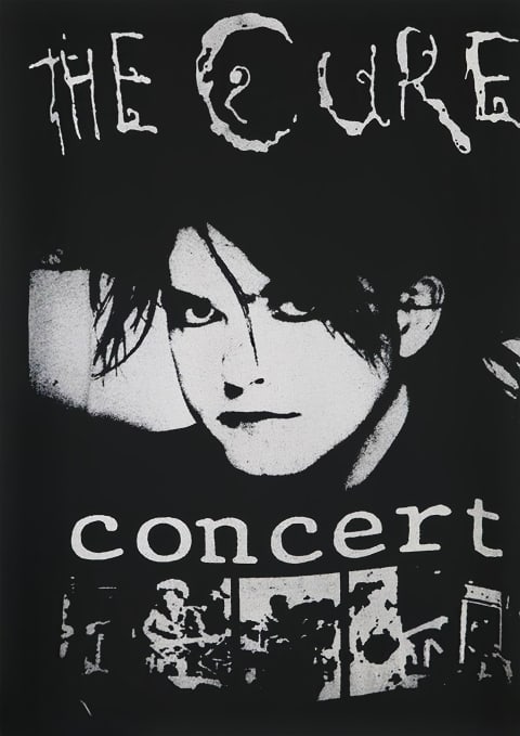 Poster The Cure — The Cure Concert Poster Blanco y Negro | Poster Cult