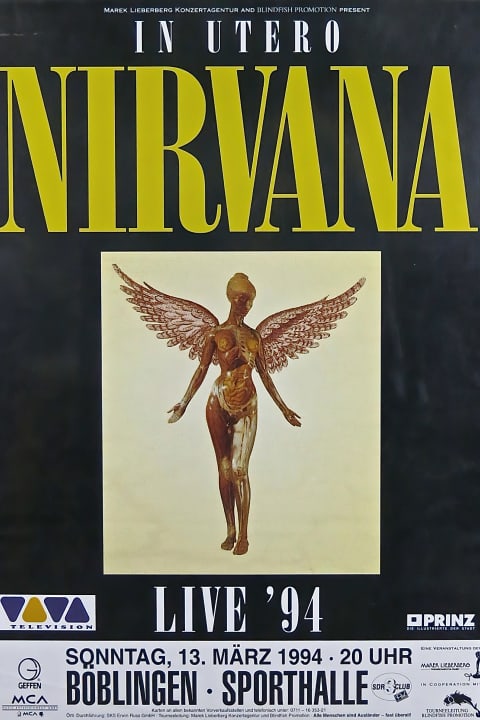 Poster Nirvana In Utero Live ’94 Poster | Poster Cult