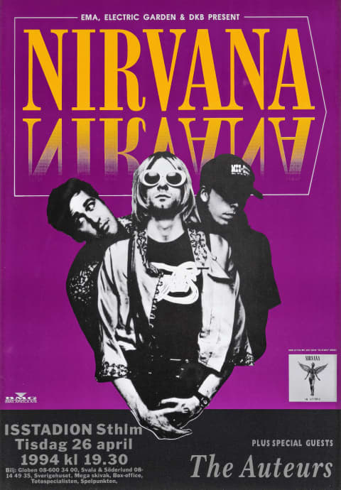 Poster Nirvana In Utero Stockholm 1994 Poster | Poster Cult