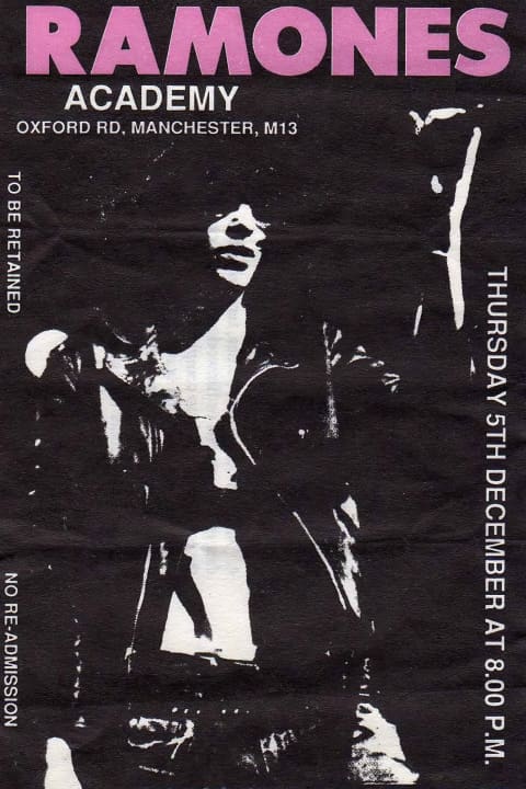 Poster Ramones Manchester Academy Live Concert Poster (look arrugado) | Poster Cult