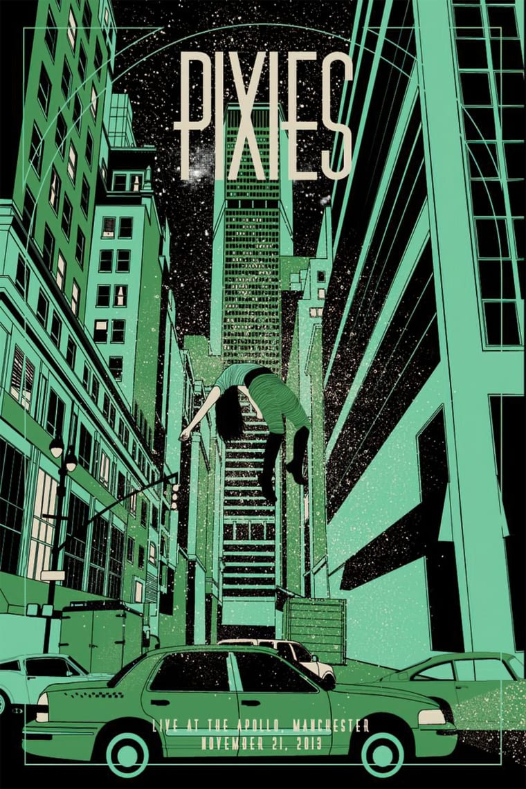 Poster Pixies — Pixies Manchester Apollo Concert Poster 2013 | Poster Cult