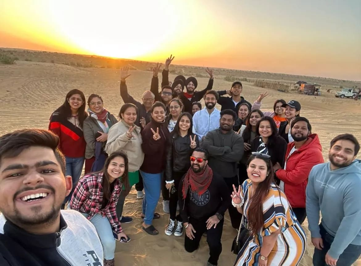 Travellers enjoying their journey