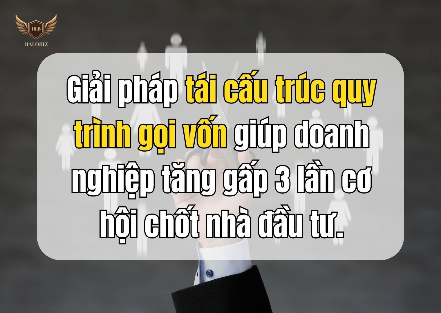 Giải pháp tái cấu trúc và quy trình gọi vốn giúp doanh nghiệp tăng gấp 3 lần cơ hội chốt deal nhà đầu tư.