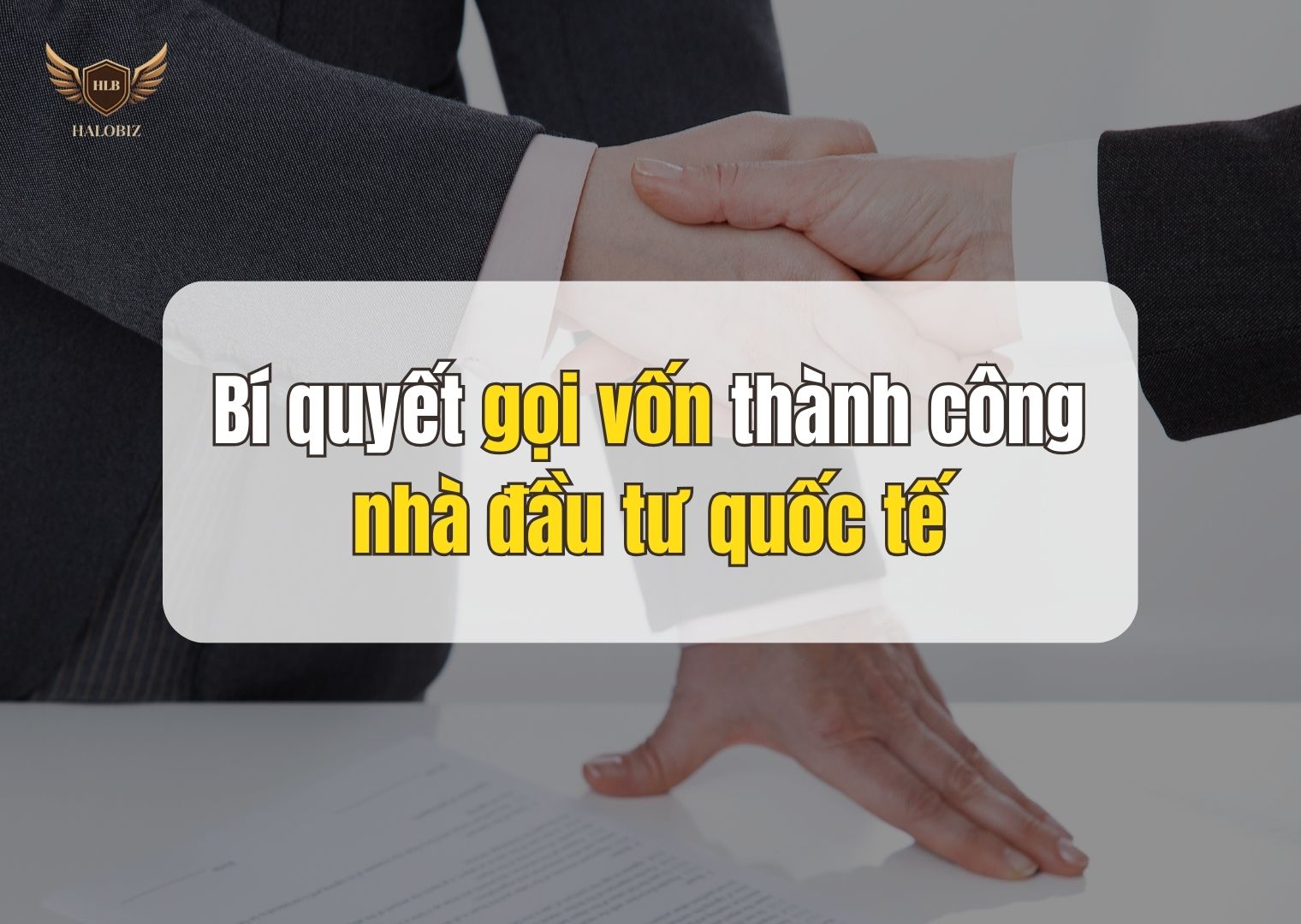 Bí quyết gọi vốn thành công nhà đầu tư quốc tế