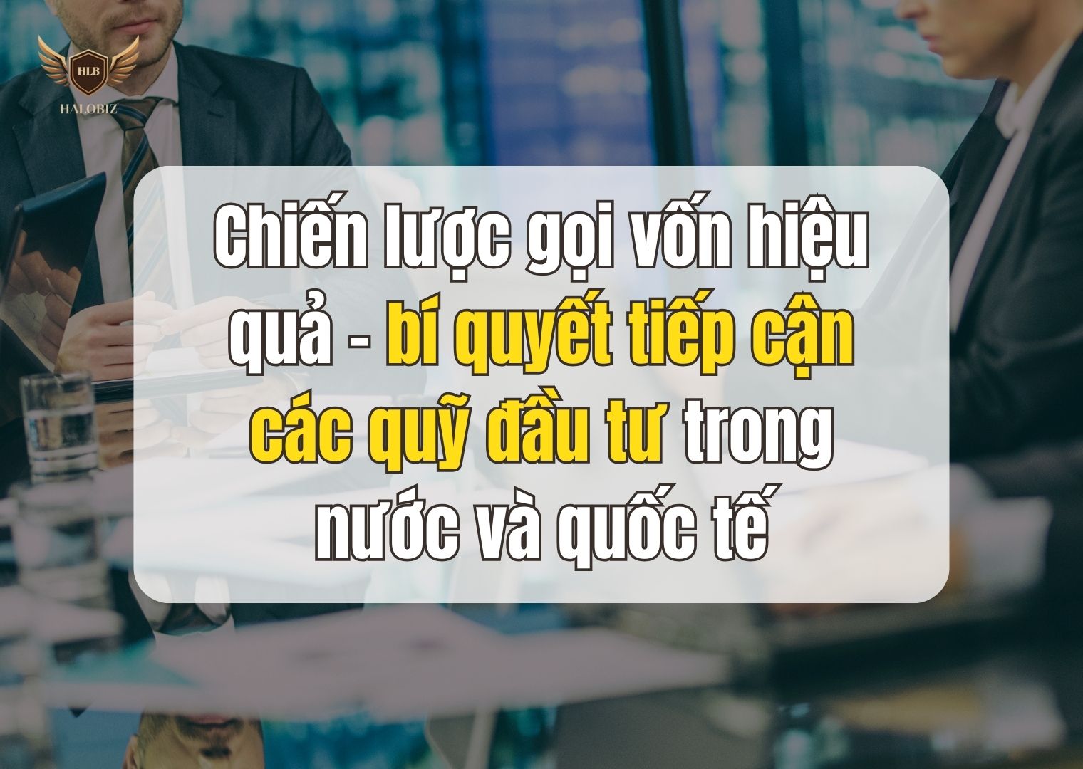 Chiến lược gọi vốn hiệu quả - bí quyết tiếp cận các quỹ đầu tư trong nước và quốc tế