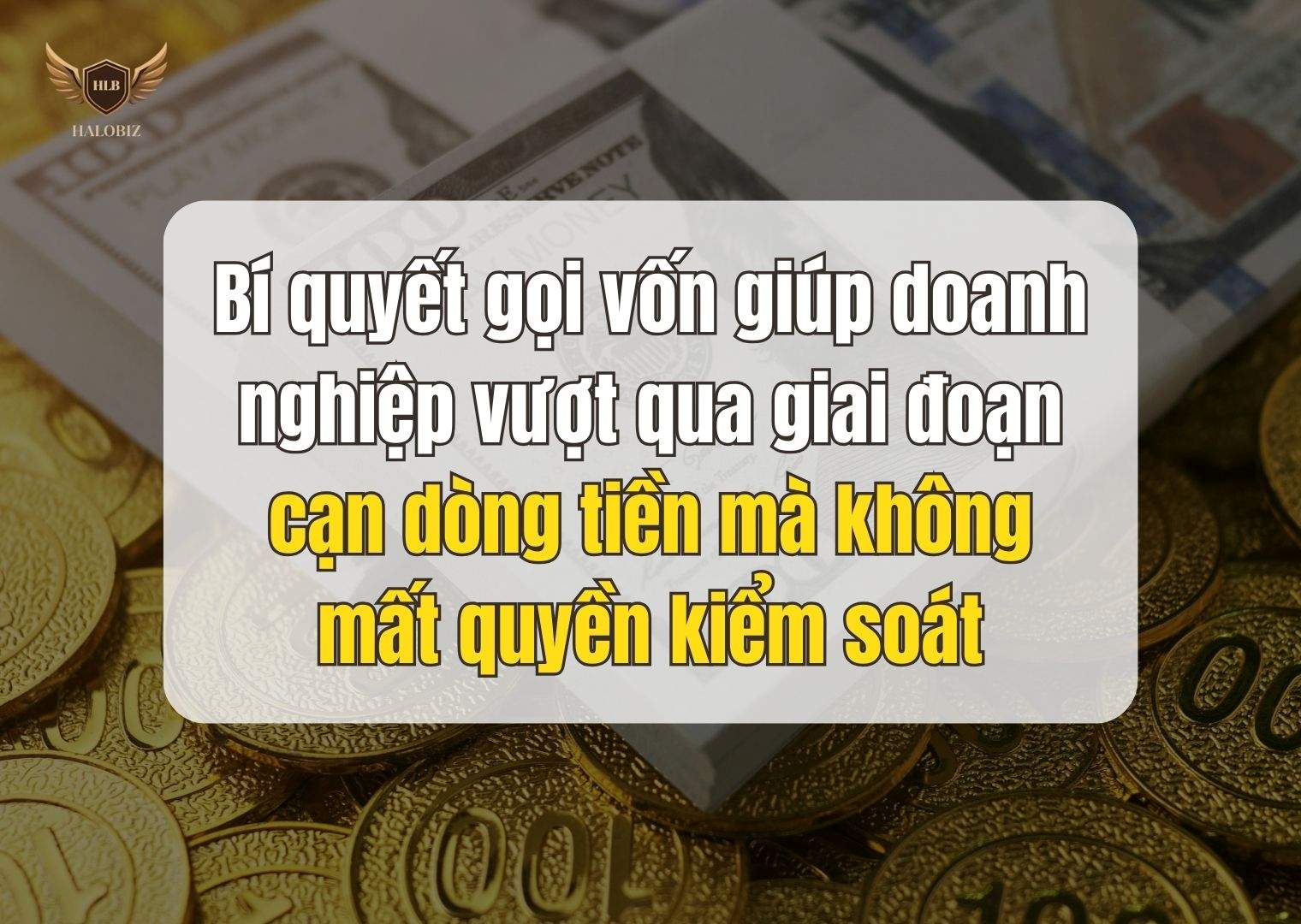 Bí quyết gọi vốn giúp doanh nghiệp vượt qua giai đoạn cạn dòng tiền mà không mất quyền kiểm soát