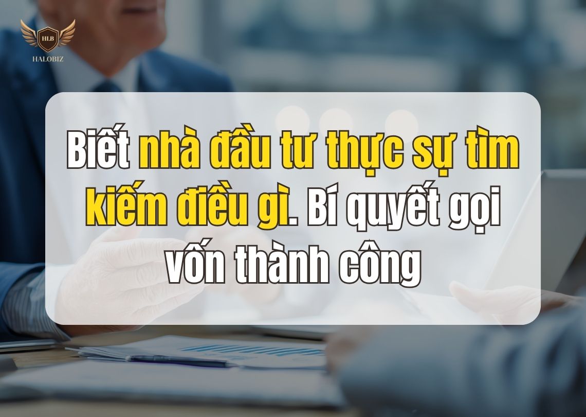 Biết nhà đầu tư thực sự tìm kiếm điều gì. Bí quyết gọi vốn thành công.