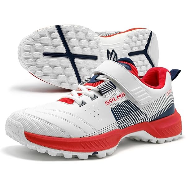 SOLMM8 CRICKET SHOE S70 RED NAVY SOLM8 S70 CRICKET SHOES WITH GEL INSOLE RED NAVY - Image 1