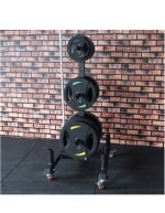 1441 Fitness Commercial Plate Rack and Bar Holder with Wheels - Image 7