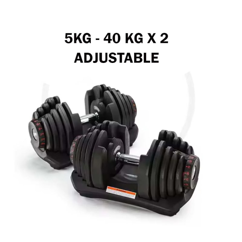 1441 Fitness Adjustable Dumbbell Set - 5 Kg - 40 Kg - Image 2