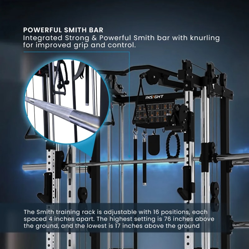 Insight Fitness Multi Function with Smith Machine - C5 - Image 6